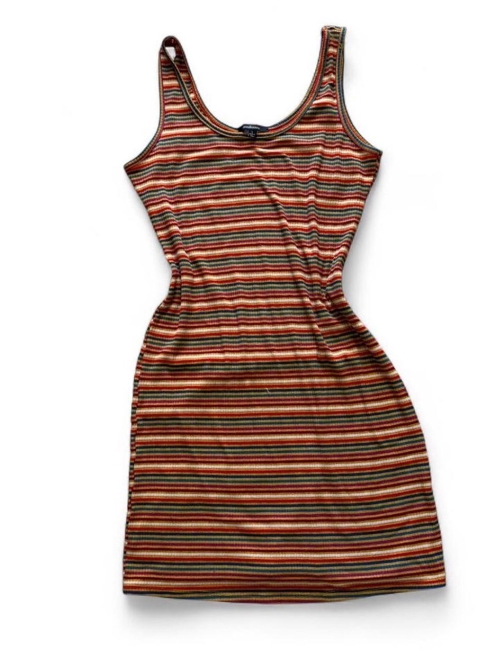Ambiance Multicolor Striped Sleeveless Mini Dress